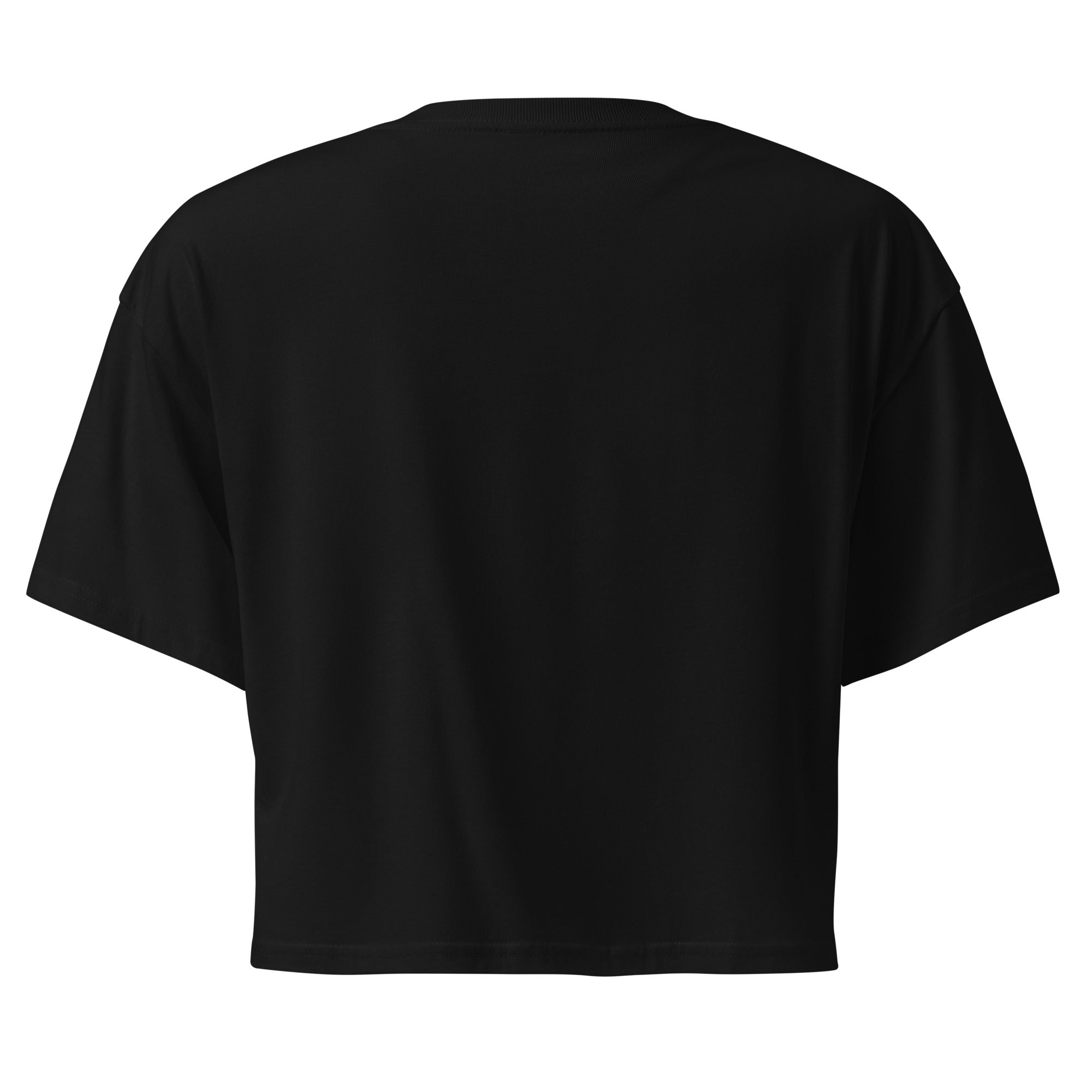 Psychotic black crop tee back view by DEADREPCO